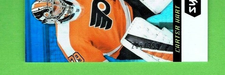 2018-19 UD Synergy Carter Hart Philadelphia Flyers Rookie Blue Parallel 209/399