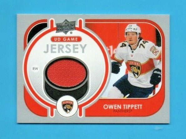 2021-22 Upper Deck UD Game Jersey Owen Tippett  GJ-OT -  Florida Panthers  - Red
