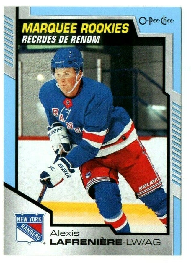 2020-21 Upper Deck series 2 Alexis Lafreniere OPC Marquee Rookies blue border 