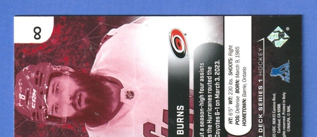 2023-24 Upper Deck Series 1 Brent Burns Star Zone Red #SZ-17