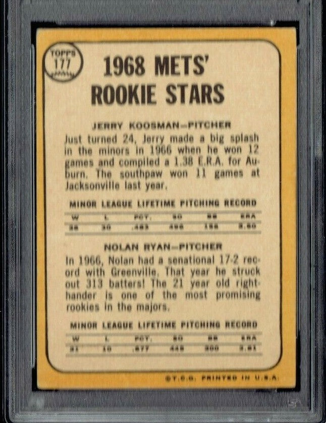 NOLAN RYAN  -  ONLY GRADED CARDS - ROOKIE - PLUS OTHERS 