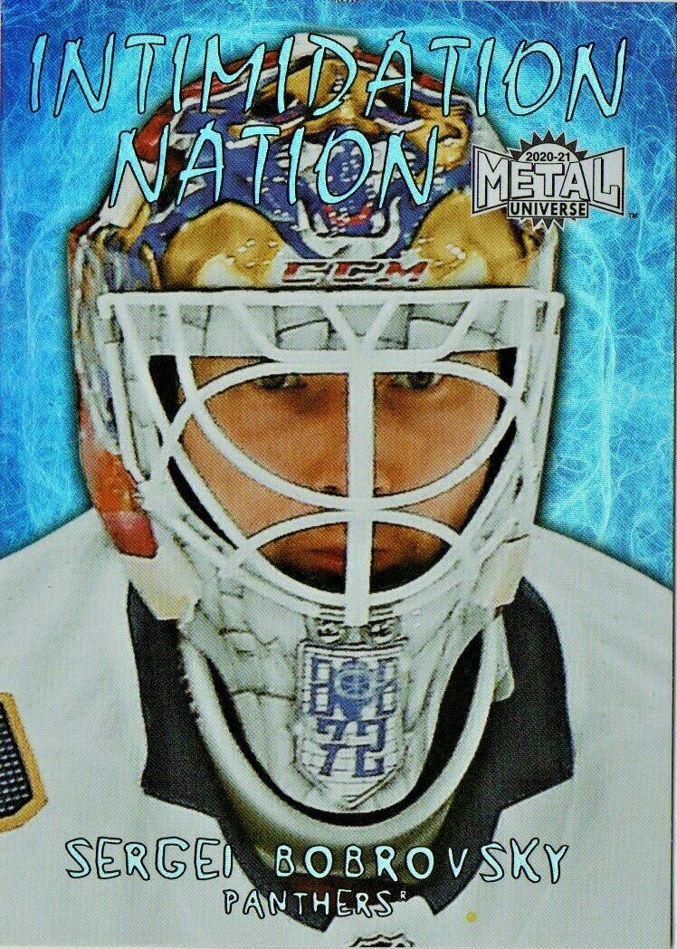 2020-21 UD NHL METAL UNIVERSE INTIMIDATION NATION 10 PANTHERS SERGEI BOBROVSKY
