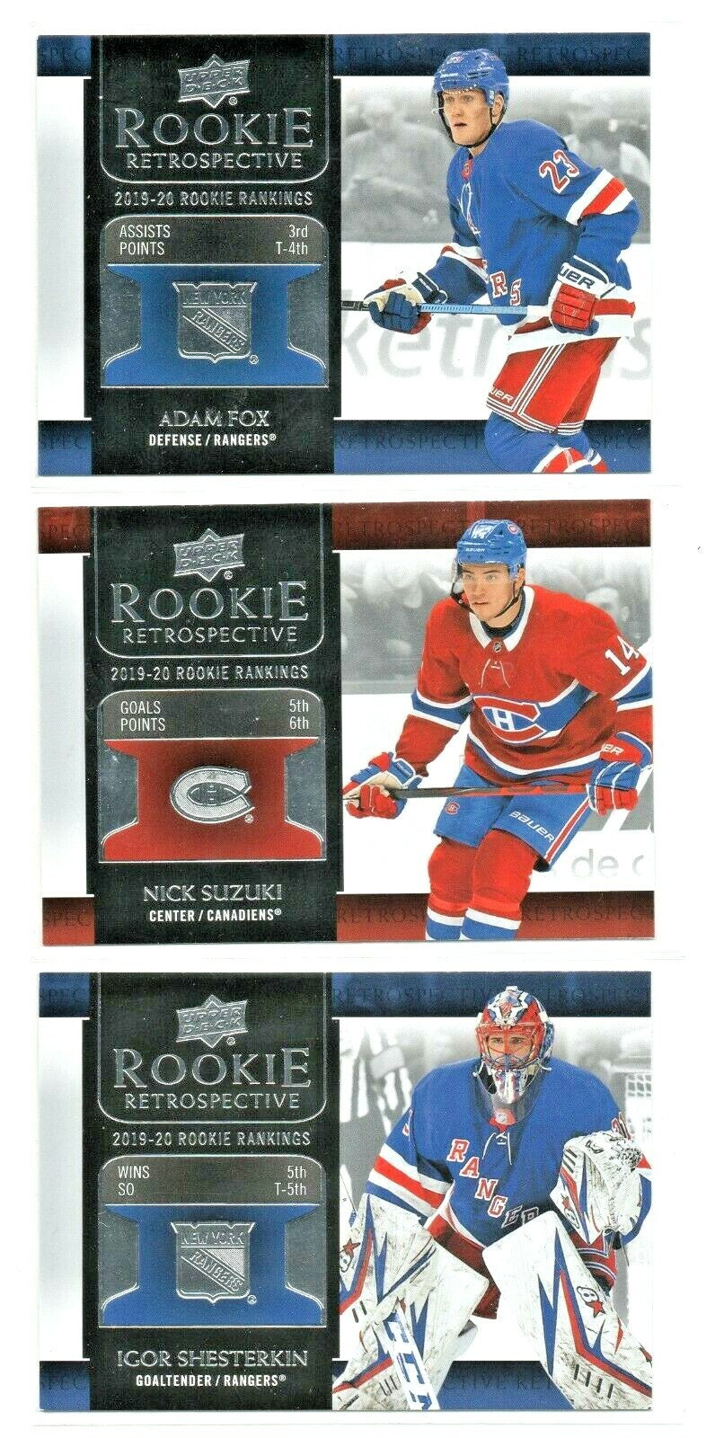 2020-21 UPPER DECK SERIES 1 Rookie Retrospective PICK FROM LIST -- FREE COMBINED