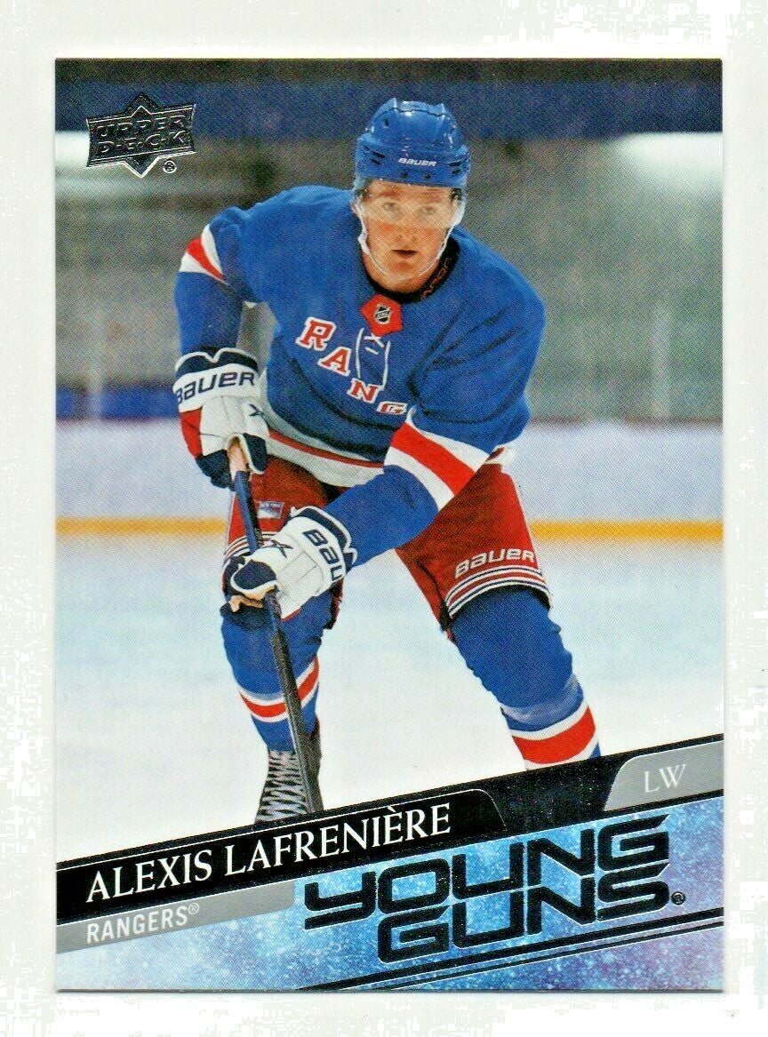 2020-21 UPPER DECK SERIES 1 YOUNG GUNS ROOKIE #201 - ALEXIS LAFRENIERE  -RANGERS