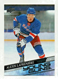 2020-21 UPPER DECK SERIES 1 YOUNG GUNS ROOKIE #201 - ALEXIS LAFRENIERE  -RANGERS