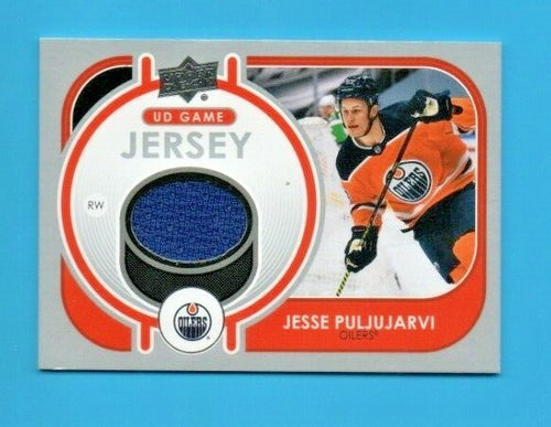 #GJ-JP Jesse Puljujarvi UD Game Jersey - Blue  Patch - 2021-22 Series 1 Edmonton