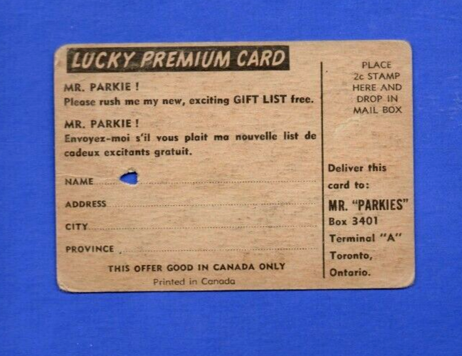 1954-55 Parkhurst  Fleming MacKell  Premium Back Boston Bruins  Rare Vintage #50