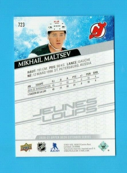 2020-21 Upper Deck French ,#723 Mikhail MALTSEV  Jeunes Loups, New Jersey Devils
