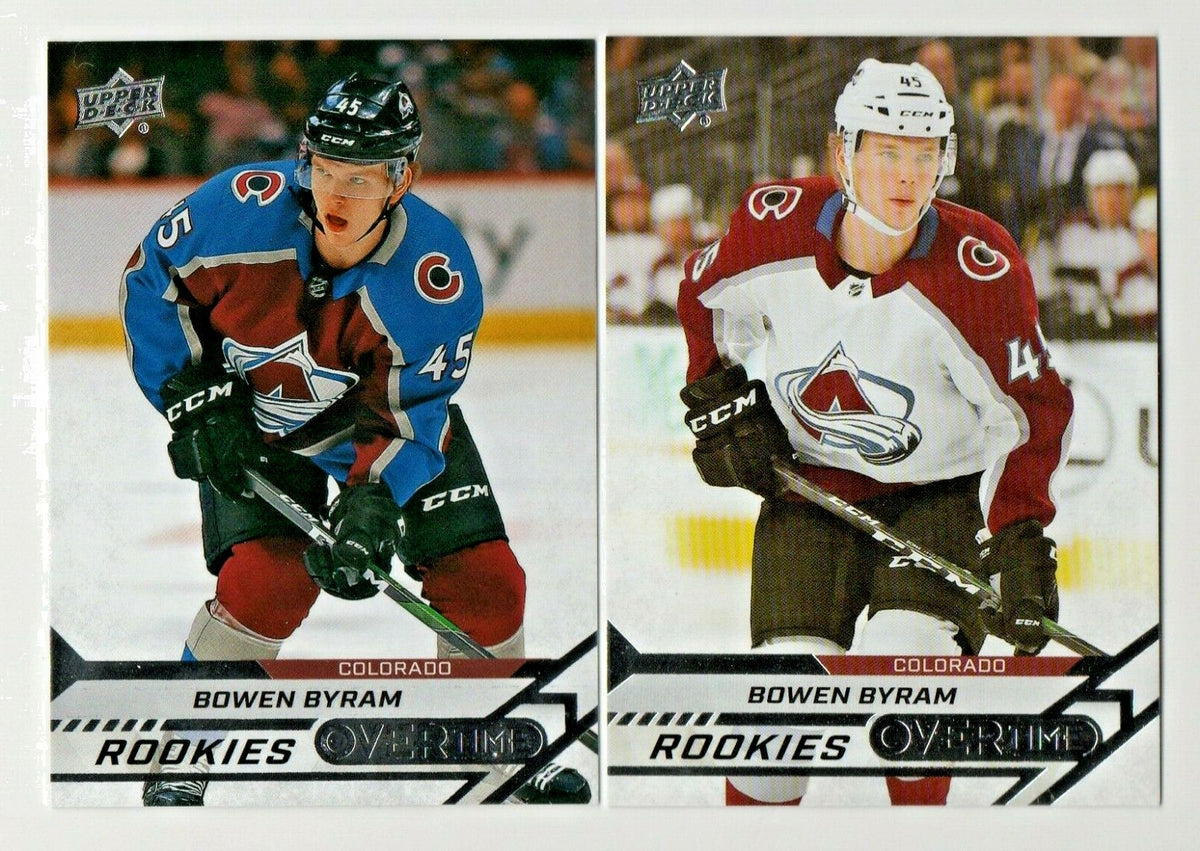 2020-21 UD OVERTIME WAVE 2 BOWEN BYRAM #118 ROOKIES RC PHOTO VARIATION Avalanche