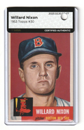 1953 Topps  -  Willard Nixon  - SHORT PRINT #30 - MBA AUTHENTIC - Boston Red Sox