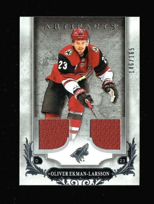 2018-19 Ekman-Larsson UD artifacts Dual Game Used Jersey #97,  146/165   Arizona