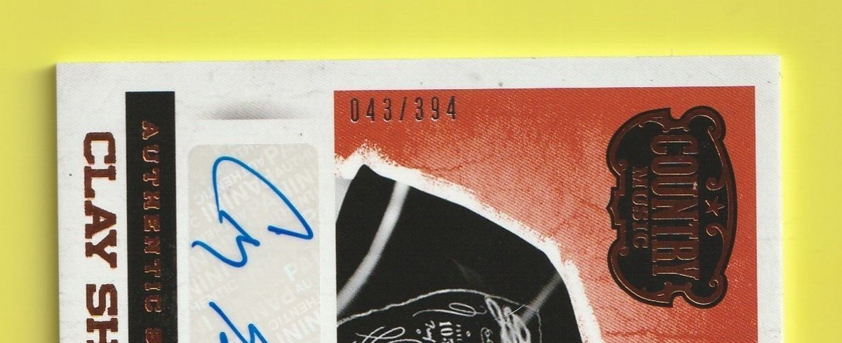 2014 Panini Country Music Authentic Signatures #043 /394 Clay Sharpe #S-CS Auto