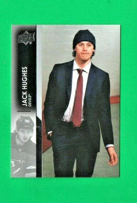 2021-22 Upper Deck Jack Hughes Street Clothes Variation Base #110 Devils - SSP