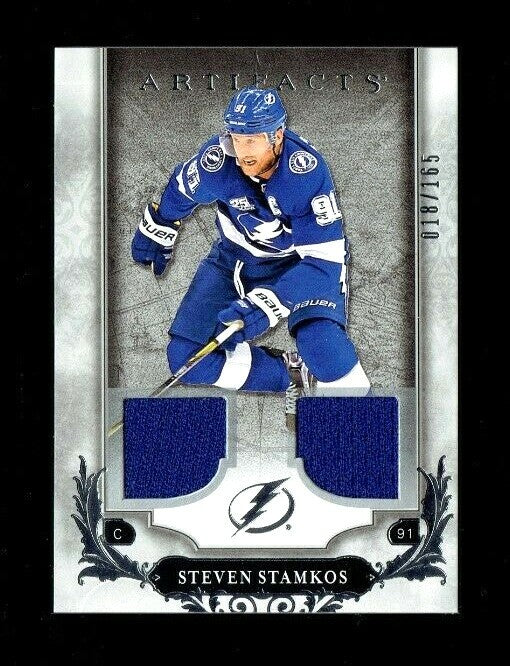 2018-19 Artifacts Steven Stamkos #94  018/165 Dual Jersey SILVER Lightning