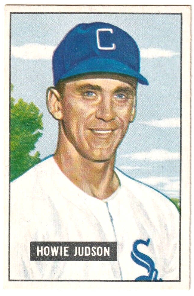 1951 Bowman  -  Howie Judson   -  Chicago White Sox #123   EX-NRMT