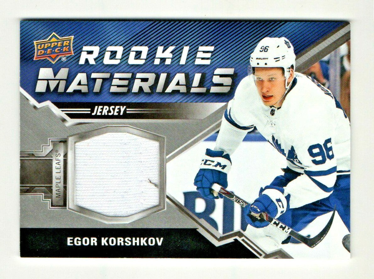 Egor Korshkov 2020-21 Upper Deck Series 2 Rookie Materials #RM-EK - Maple Leafs 