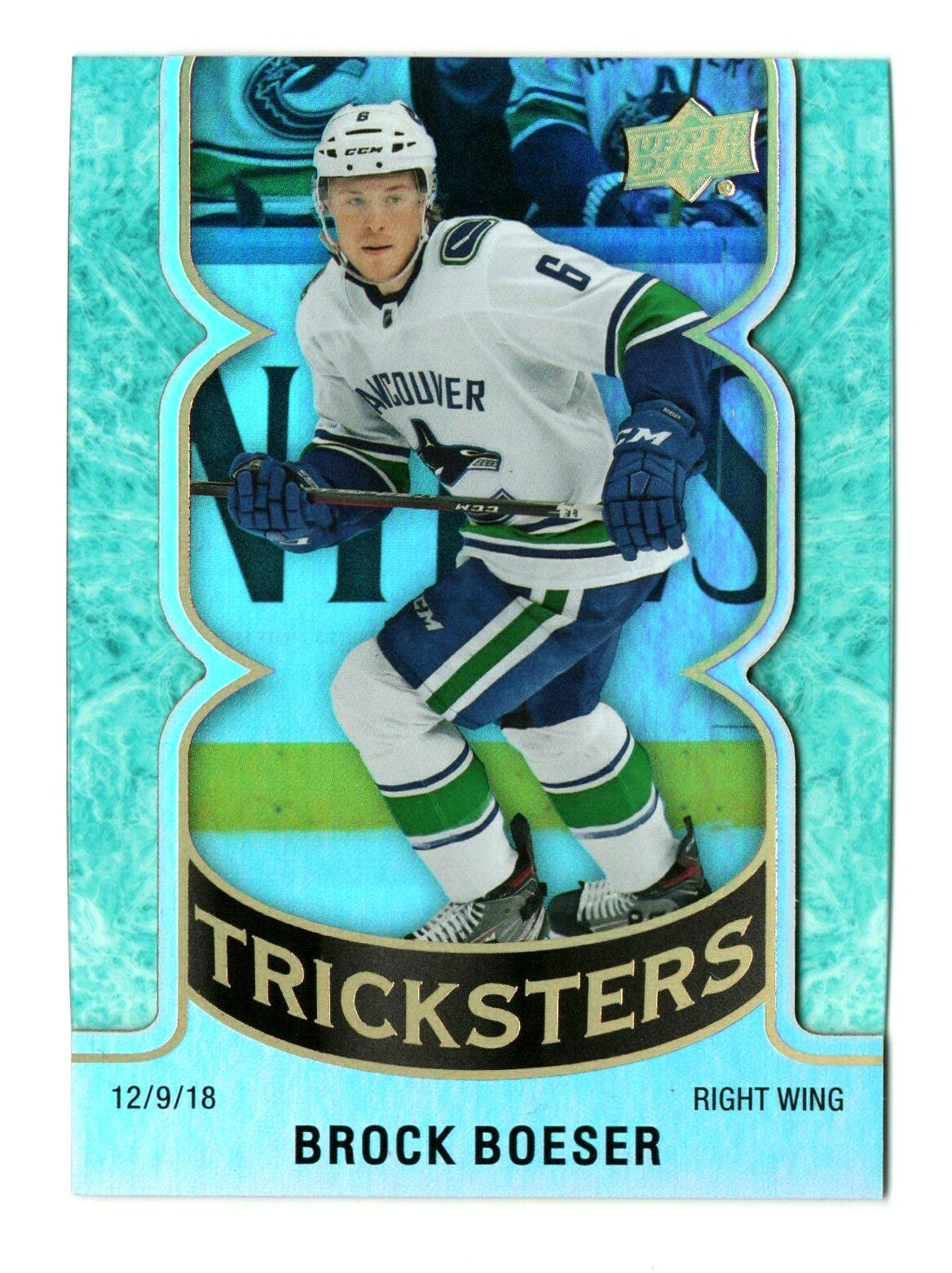 2019-20 UPPER DECK SERIES 2 HOCKEY BROCK BOESER T-21 TRICKSTERS INSERT CANUCKS