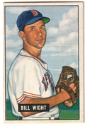 1951 Bowman #164  -  Bill Wight  -  Pitcher  -  Boston Red Sox  EX-NRMT