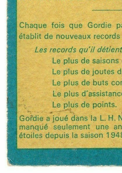 1969-70 O-PEE-CHEE  GORDIE HOWE - MR. HOCKEY DETROIT RED WINGS #193-A NNO ERROR