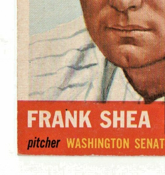 1953 Topps Baseball Card #164 - Frank Shea -  Washington Senators - VG-EX