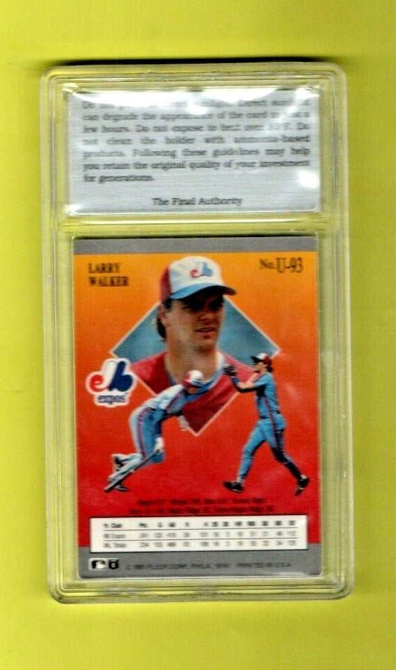 1991 Ultra Update #U-93 Montreal Expos LARRY WALKER 2ND Yr   NM+ 7.5 with 1,-10 