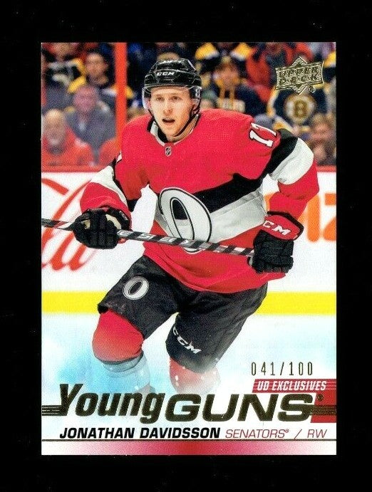 2019-20 UPPER-DECK YOUNG GUNS UD EXCLUSIVES JONATHAN DAVIDSSON #479 -  041/100