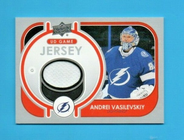 2021-22 Upper Deck Series 1  Andrei Vasilevskiy  UD Game Jersey   #GJ-AV - White