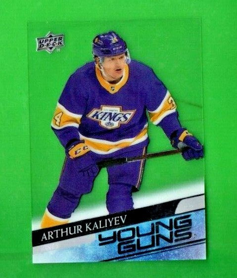 20-21 Upper Deck Extended Arthur Kaliyev Clear Cut Young Guns Los Angeles Kings