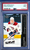 2021 Upper Deck Young Guns - Cole Caufield   -  Montreal  ROOKIE #201 PSA 9 MINT