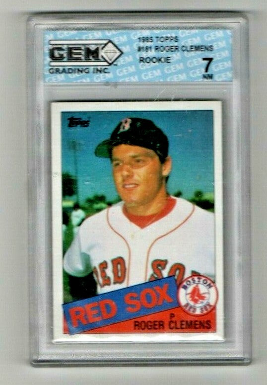 Roger Clemens GEM 7 NM  1985 Topps Rookie #181 RC card  Boston Red Sox