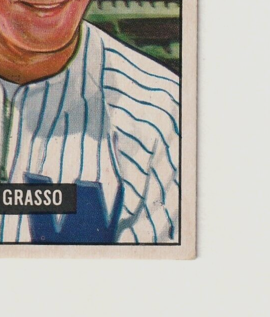 1951 Bowman #205:  -  MICKEY GRASSO   -   "Washington Senators"  NRMT-MT