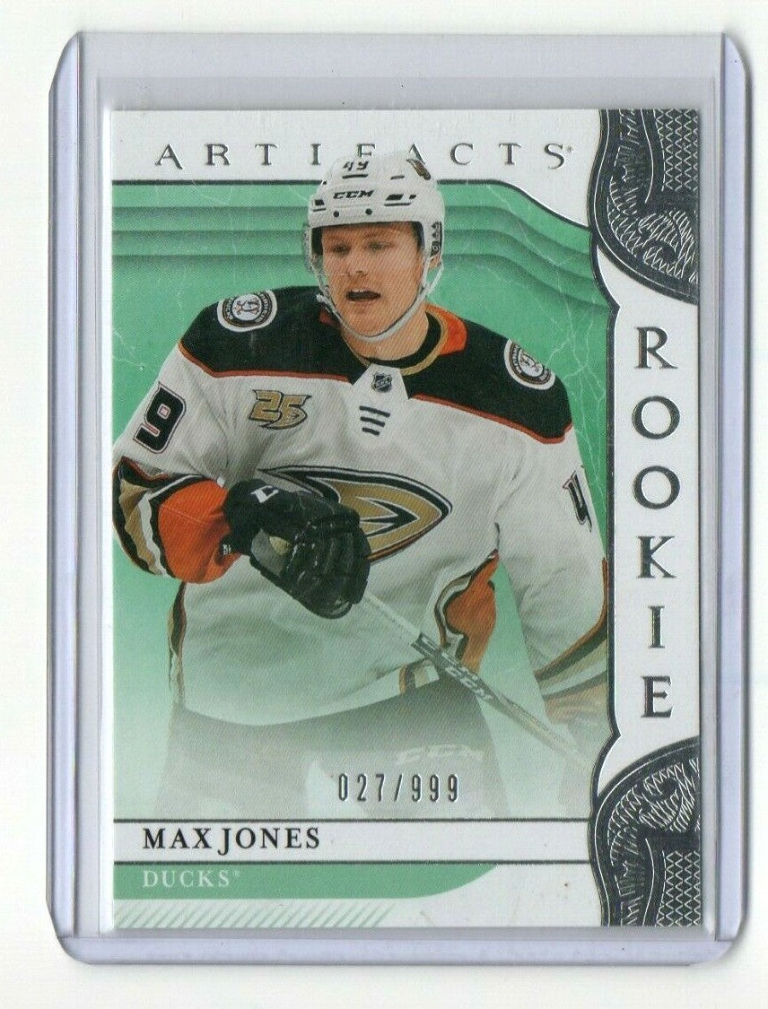 2019-20 UD Artifacts Base Rookies #164 Max Jones 027/999 SILVER -- Anaheim Ducks