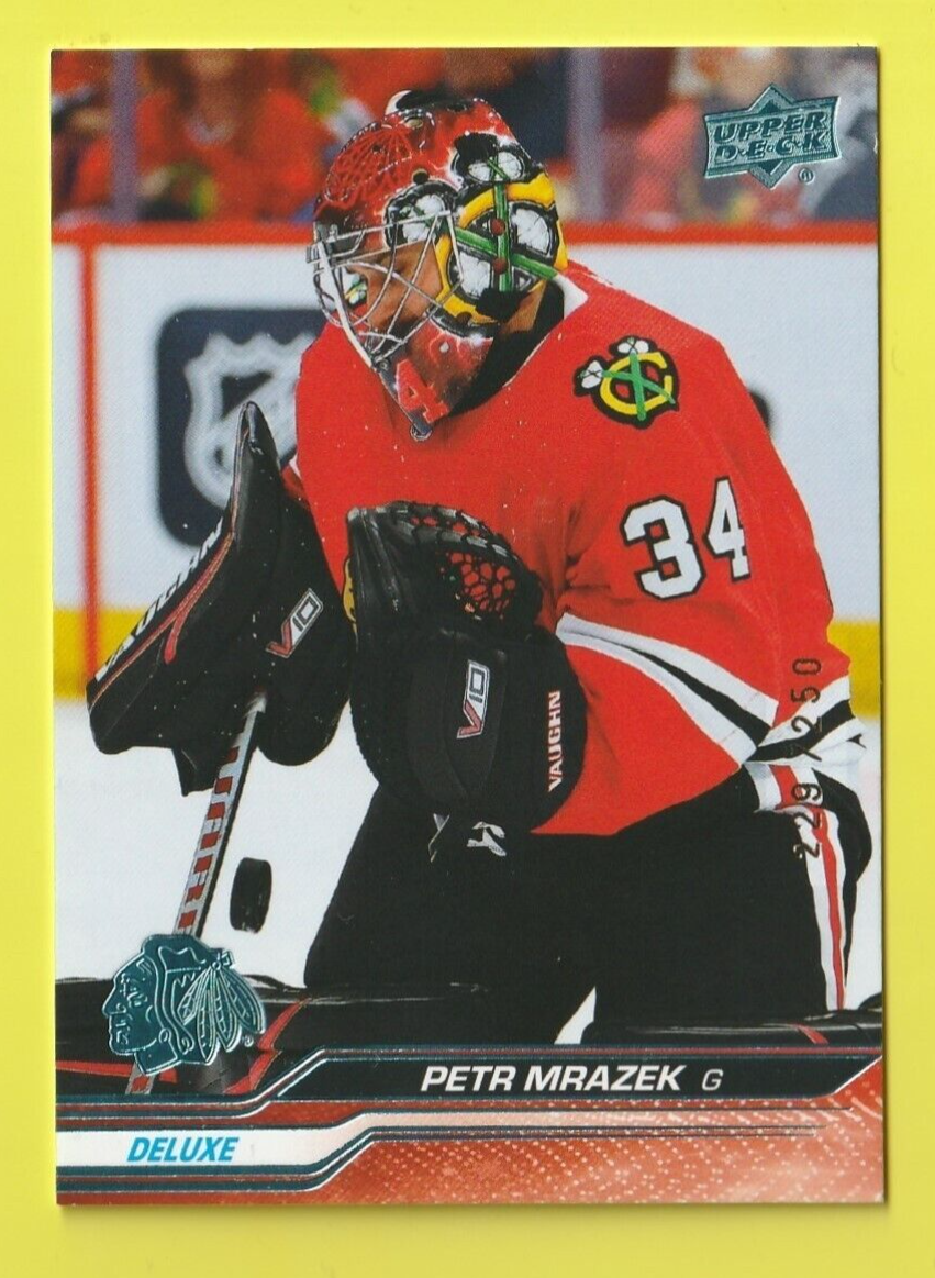 2023-24 Upper Deck  Deluxe #40 Petr Mrazek  229 /250 - Chicago Black Hawks