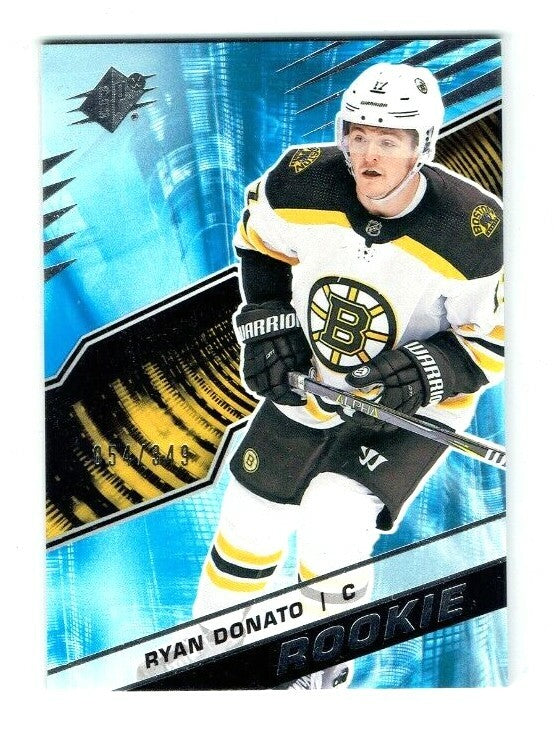 2018-19 Upper Deck SPX Hockey Rookie Ryan Donato Boston Bruins Center 054/349