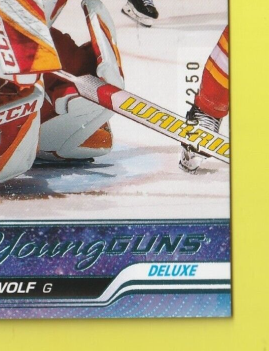 2023-24 Upper Deck Young Guns Deluxe #210 Dustin Wolf 210 /250 - Calgary Flames