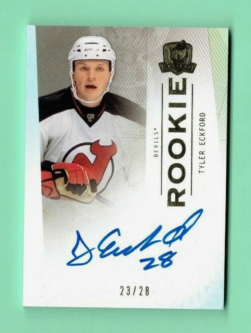 2009-10 The Cup Tyler Eckford 23/28 ON CARD Auto Rookie Upper Deck #110