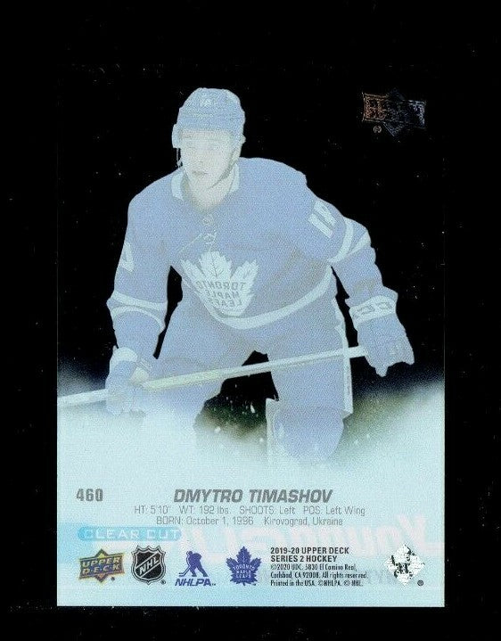 2019-20 Upper Deck Series 2 Young Guns 460 Dmytro Timashov Clear Cut SP Toronto 