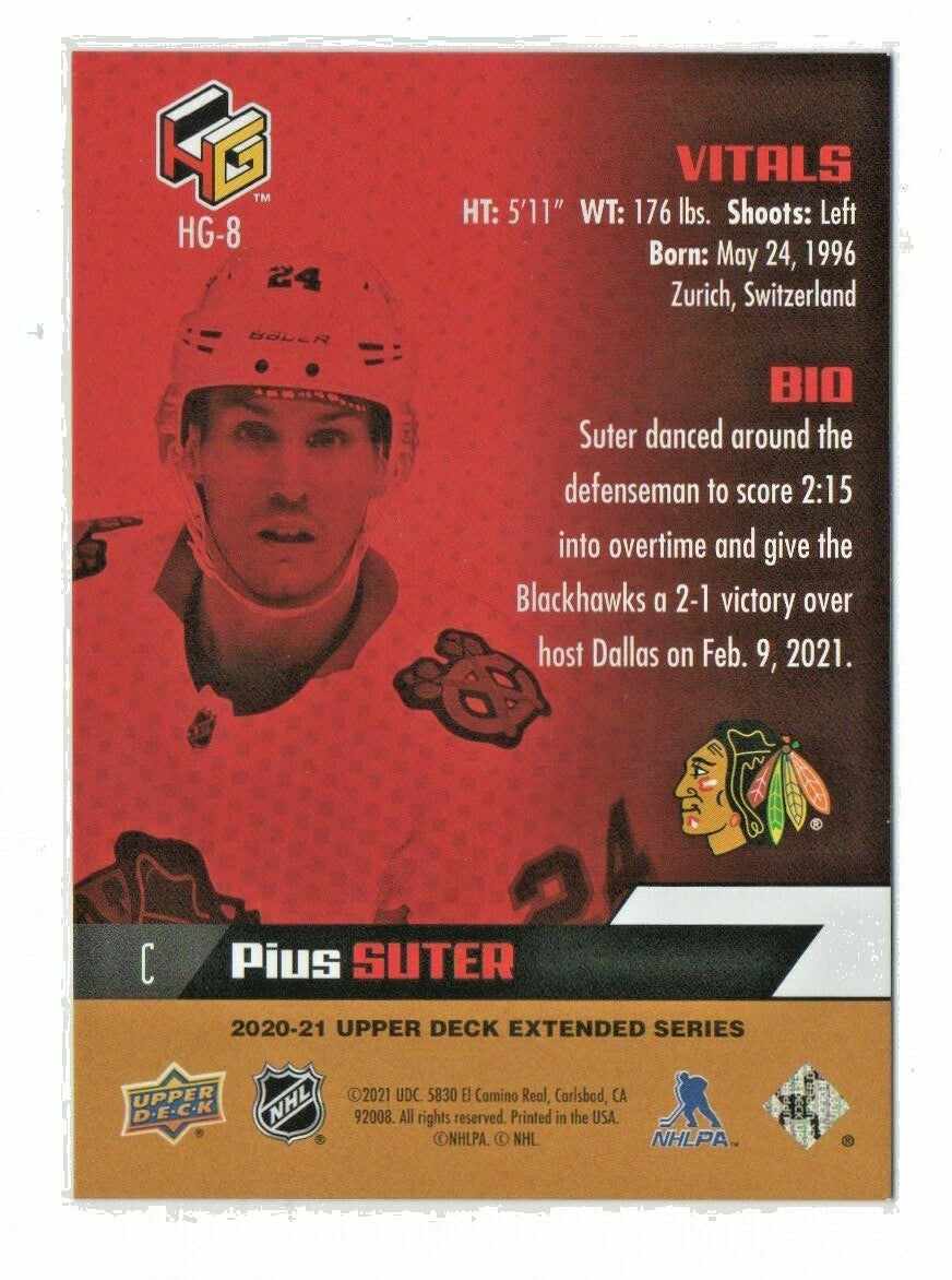 2020-21 Upper Deck Extended HoloGrFx Gold Rookie Parallel Pius Suter #HG-8