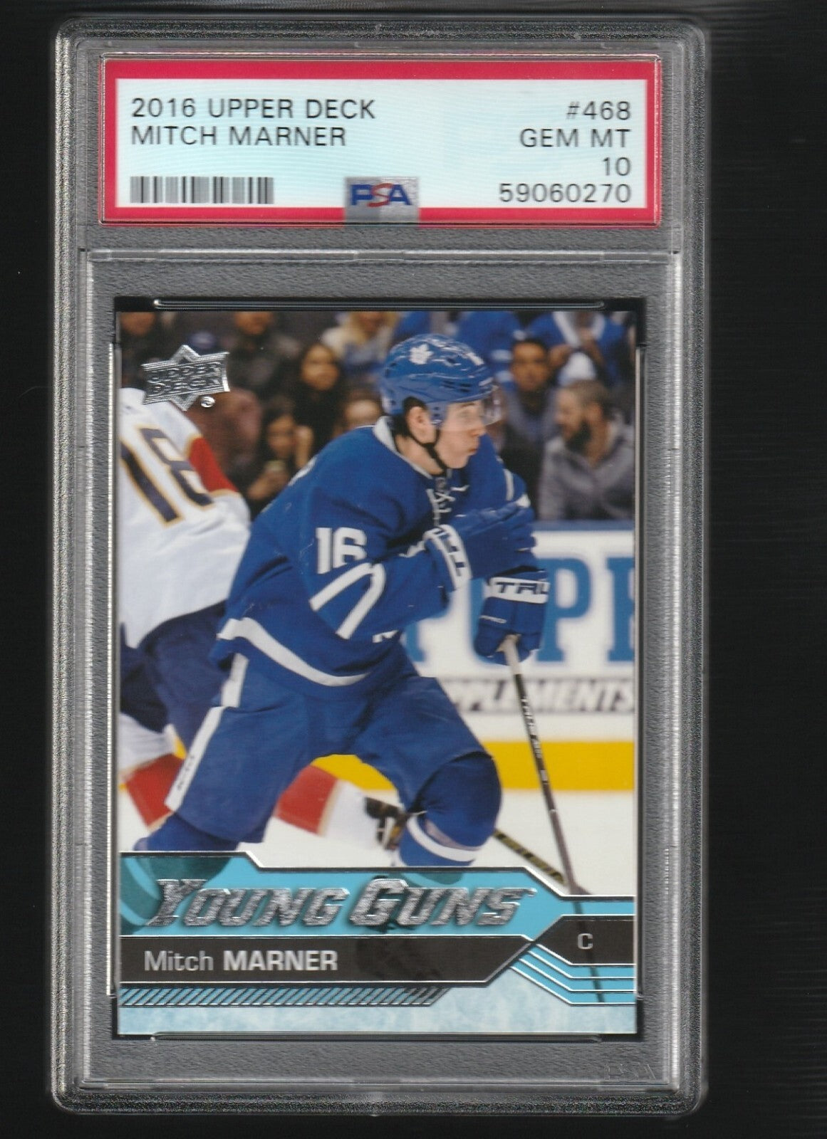2016-17 Mitch Marner Upper Deck Series 2 Young Guns Rookie RC  Leafs #468 PSA 10