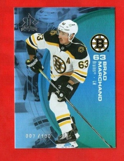 Brad Marchand 2021-22 Upper Deck Extended Reflections Emerald  #007/100 Bruins 3
