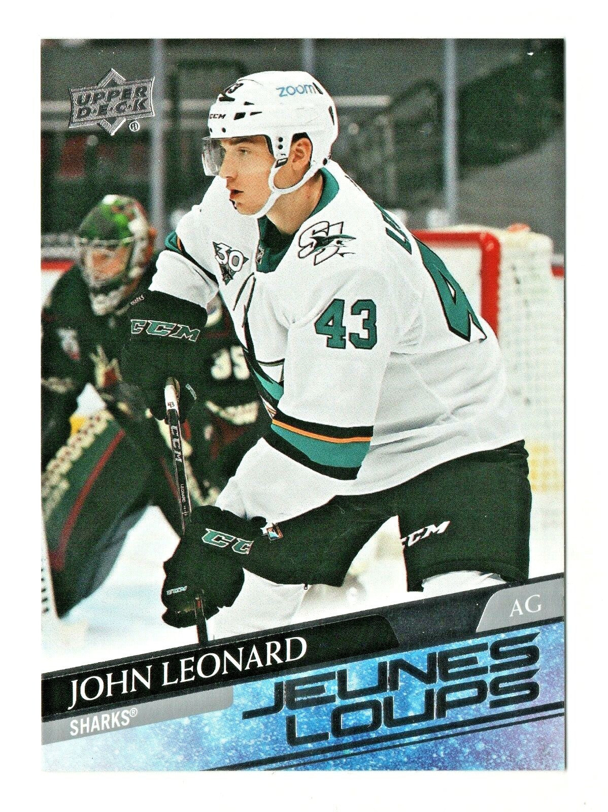 John Leonard 2020-21 UPPER DECK Series 2 YOUNG GUNS FRENCH  -- JEUNES LOUPS #474