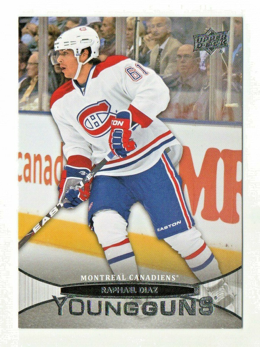  2011-12 Upper Deck Series 1 Young Guns 221 Raphael Diaz #2 Montreal Canadiens