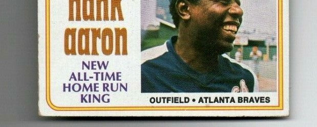 1974 Topps - Hank Aaron - #1 Home Run King Atlanta Braves Baseball Card  VG-VG+
