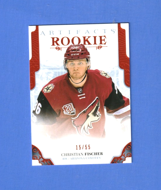 2017-18 Artifacts Orange ROOKIE #173 - Christian Fischer RC 15/55 Arizona Coyote
