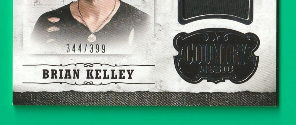 BRIAN KELLEY 2014 Panini Country Music  -  Musician Materials   Relic #D 344/399