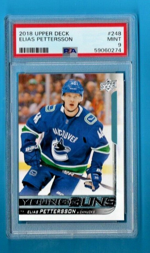 2018-19 Upper Deck Young Guns Elias Pettersson #248 Rookie Card RC#3  PSA 9 Mint
