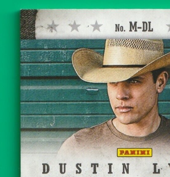 2014 Panini Country Music   Musician Materials Gold #M-DL  -  Dustin Lynch 65/99