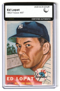 1953 Topps  -  Ed Lopat  -  SHORT PRINT #87 - MBA AUTHENTIC  -  New York Yankees