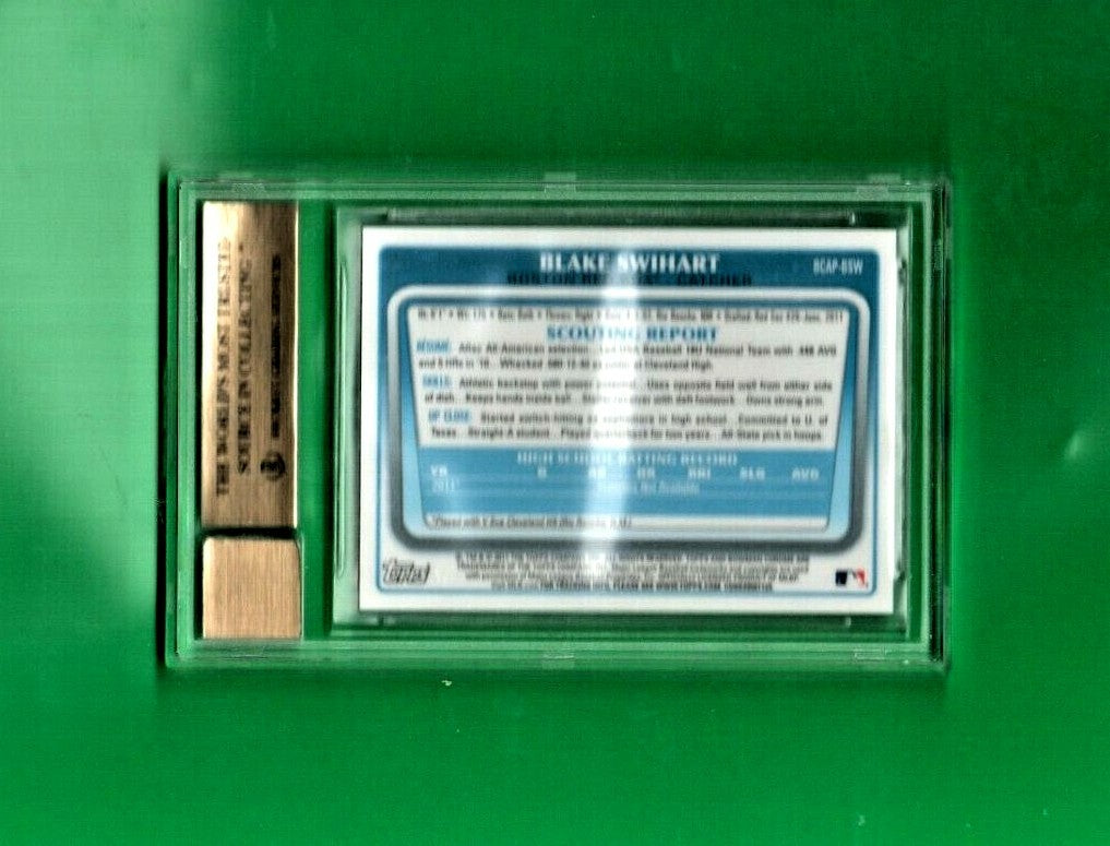 2011 Bowman Chrome Draft Prospect Autographs Blake Swihart GRADED BGS 9.5-10 