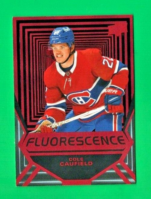2021-22 UD Series 2 Hockey  COLE CAULFIELD Fluorescence RED   FL-50 Canadiens